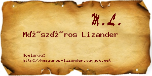 Mészáros Lizander névjegykártya